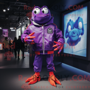 Purple Crab mascot costume...