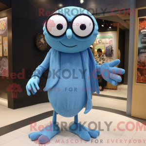 Sky Blue Spider mascot...