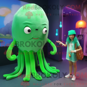 Green Jellyfish mascot...
