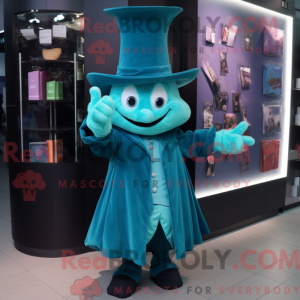 Cyan Hexenhut Maskottchen...