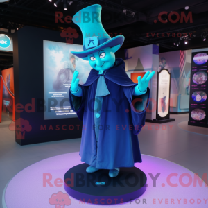 Cyan Witch S Hat mascot...