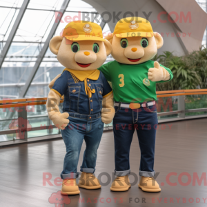 Gold Irish Flag mascot...