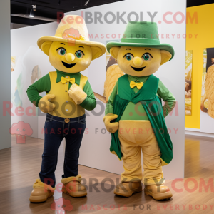 Gold Irish Flag mascot...
