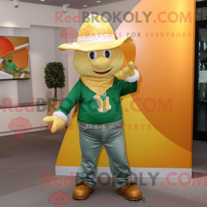 Gold Irish Flag mascot...