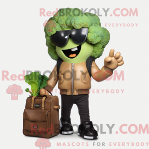 Tan Broccoli mascot costume...