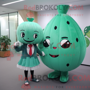 Cyan vandmelon maskot...