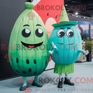 Cyan vandmelon maskot...