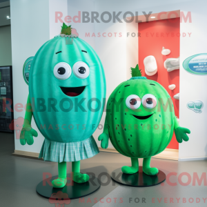 Cyan vandmelon maskot...