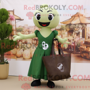 Olive Hydra mascot costume...
