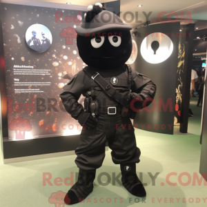 Sort Para Commando maskot...
