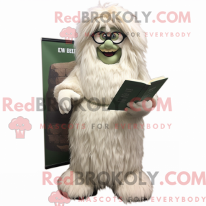 Olive Yeti mascot costume...