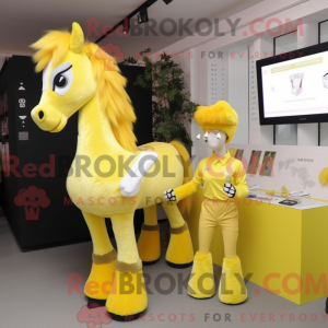 Lemon Yellow Horse mascot...