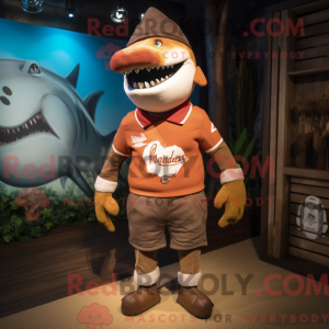 Rust Shark-mascottekostuum...