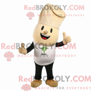 Beige Radish mascot costume...