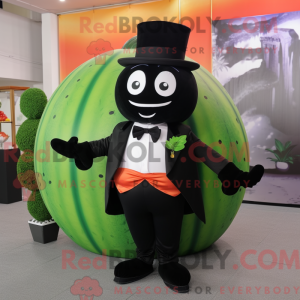Sort melon maskot kostume...