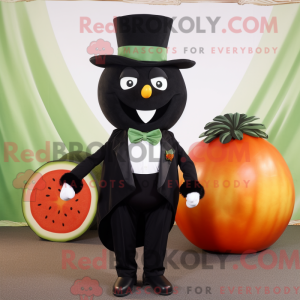 Sort melon maskot kostume...