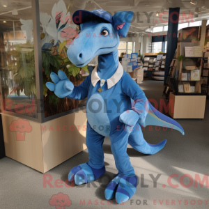 Blue Parasaurolophus mascot...