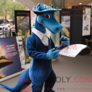 Blue Parasaurolophus mascot...