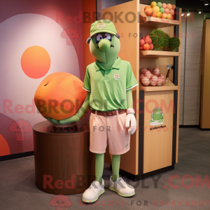 Peach Kiwi maskot kostume...