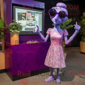Purple Television mascot...