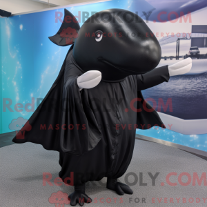 Black Humpback Whale mascot...