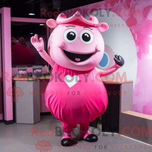 Pink Steak mascot costume...