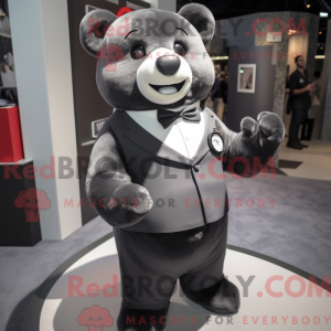Gray Bear maskot kostume...