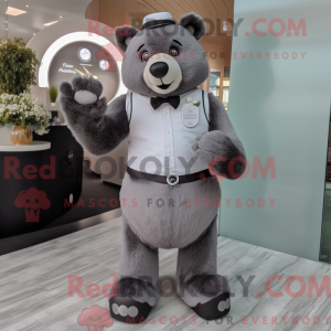 Gray Bear mascot costume...