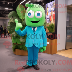 Blue Green Bean mascot...