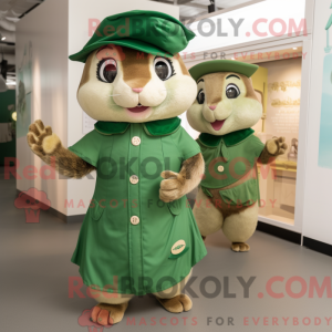 Green Chipmunk mascot...