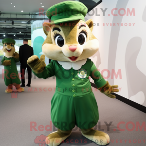 Grøn Chipmunk maskot...