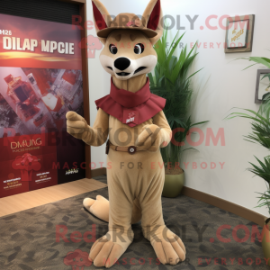 Tan Dingo mascot costume...