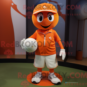 Orange Golf Ball mascot...