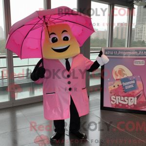 Pink Pizza Slice mascot...