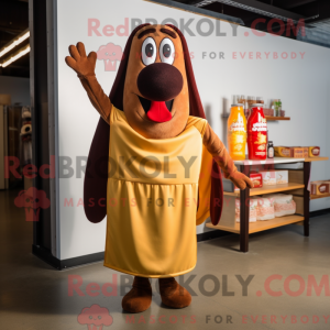 Brown Hot Dogs mascot...