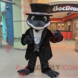 Sort Barracuda maskot...