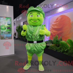Lime Green Cabbage maskot...