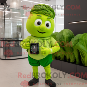 Lime Green Cabbage maskot...