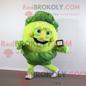 Lime Green Cabbage maskot...