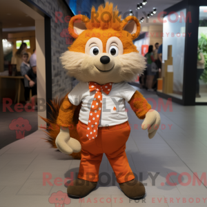Orange Hedgehog maskot...
