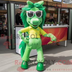 Green Mare mascot costume...