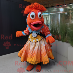 Rust Clown Fish mascot...