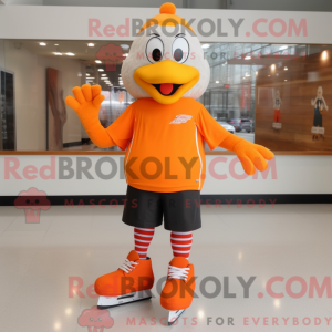 Orange Pair Of Ice Skates...