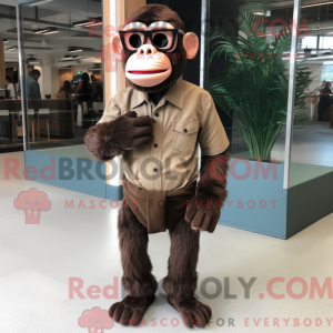 Brown Chimpanzee mascot...