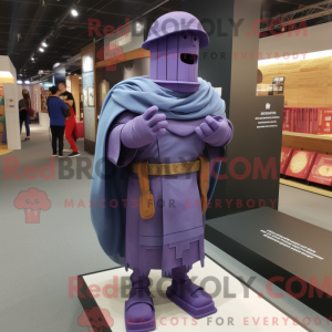 Purple Roman Soldier mascot...