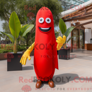 Red Baa maskot kostyme...