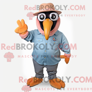 Peach Toucan mascot costume...