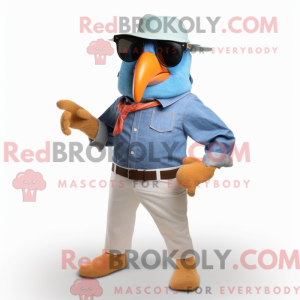 Peach Toucan mascot costume...