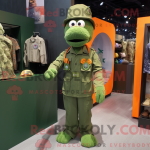 Orange Green Beret mascot...