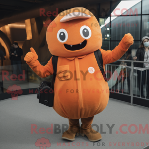 Rust Pumpkin mascot costume...